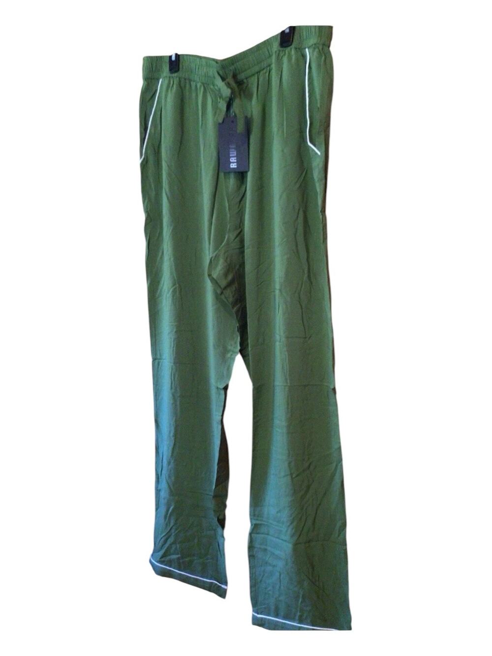 Rawgear Raw Gear Womens Pajama Pants Sleep Wear Green Small NWT Pockets